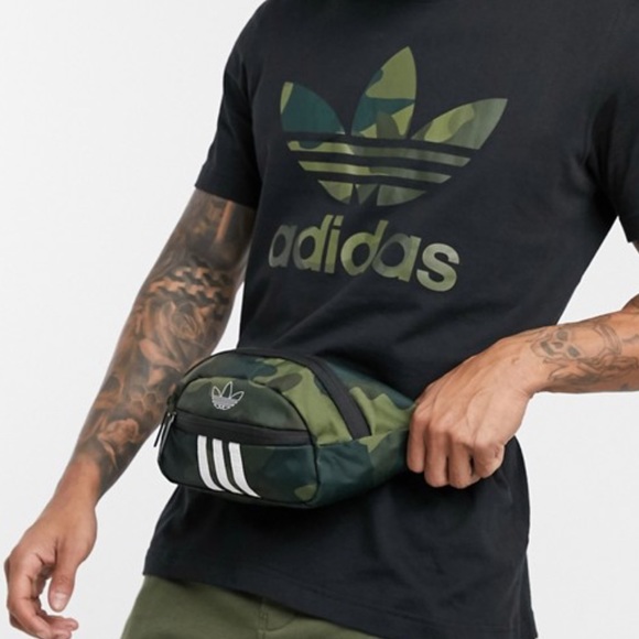 🎉 HP 🎉 🆕 adidas National 3 Stripes Waist Pack Camo - Picture 16 of 16